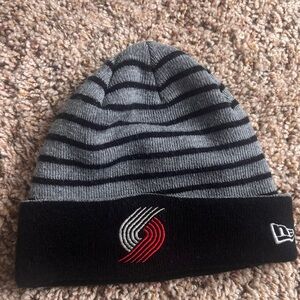 Portland Trailblazers Black and Gray Beanie